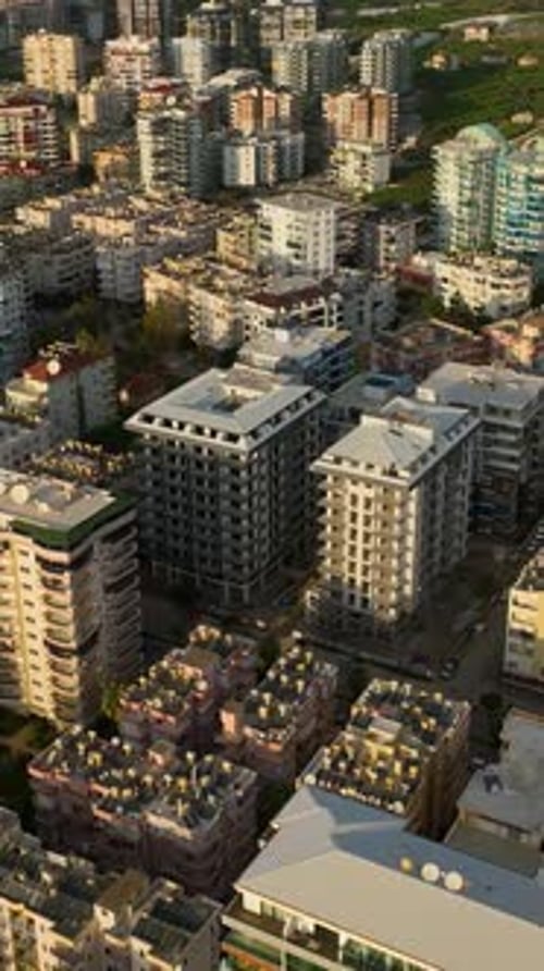Alanya in Motion Aerial Exploration of Elite Residences New Construction Projects and City Traffic
