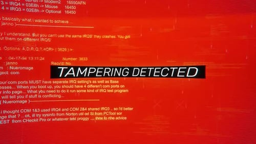 Falsification détectée sur l'écran d'arrière-plan d'Warning Hack