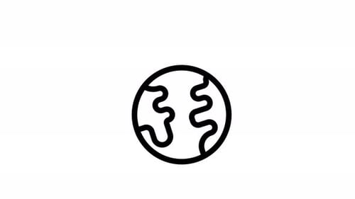 Animated Minimalist Globe Location Wi-Fi Icon