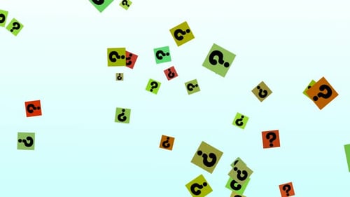 Looping background falling animated question marks