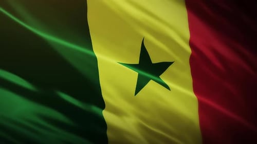 Senegal Flag Waving - 4K