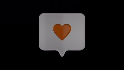 Like Icon Orange Alpha Loop