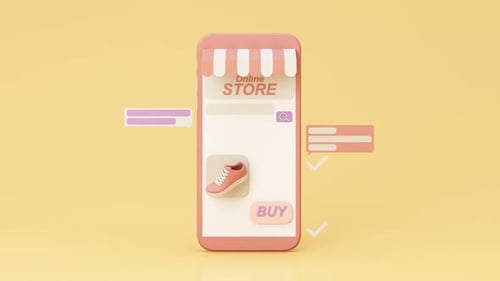 Online Store Interface on Smartphone
