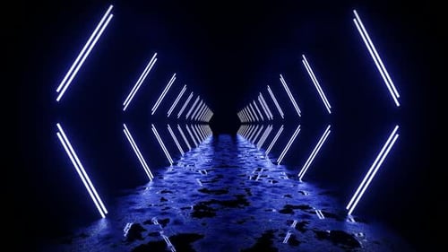 Neonlicht-Tunnel-Hintergrund