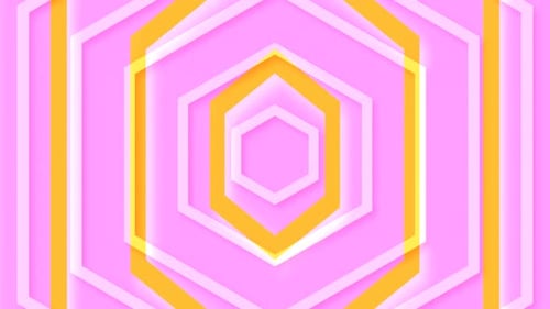 Colorful Hexagon Motion Background