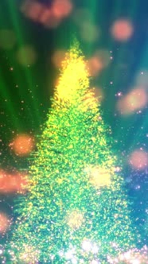 Sparkling Christmas Tree Particle Animation
