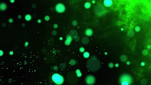 Grüne Energieteilchen in Bewegung | Abstrakte Science-Fiction-Hintergrundschleife