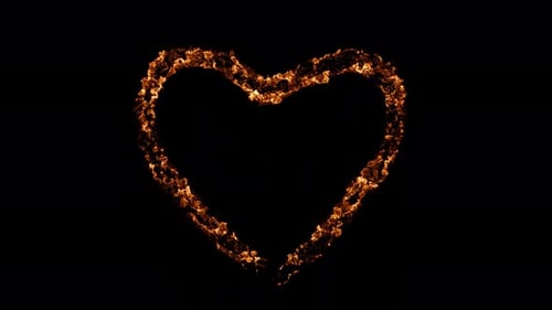 Heart Fire Large Top View 4K