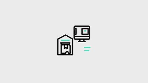Animated Online Order and Delivery Process Line Icons