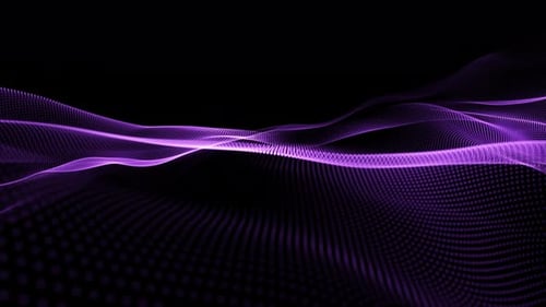 Purple Particles Wave Flow Background Loop V9