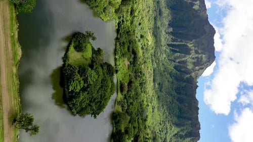 Aerial Views of Hawaii's Exotic Isles Mountain Peaks and Lush Forests