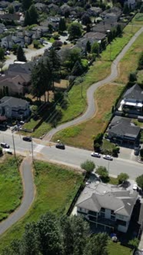 Suburban Neighborhood Street. British Columbia, Canada.