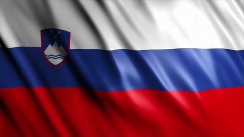 Dynamic Waving National Flag of Slovenia