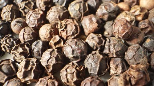 Dried Black Peppercorns Close-Up
