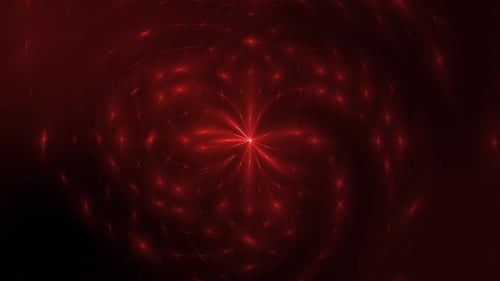 Abstract Red Glowing Particle Swirl Loop Background