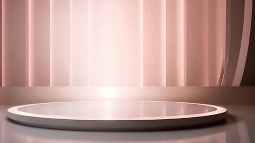 podium Futuristic showcase with platform for product displaying. Empty modern stage display