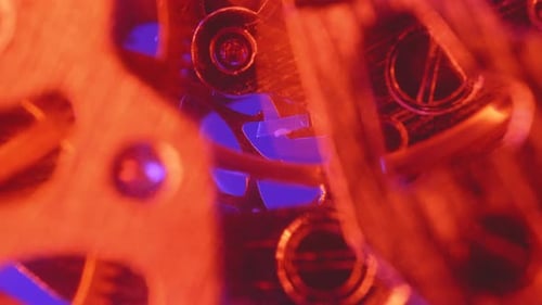 Abstract Close Up of Small Metal Gears