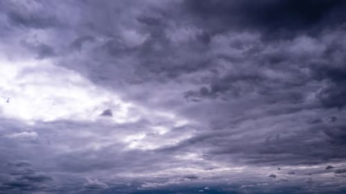 Dramatic Gray Clouds Time Lapse in Daytime Sky