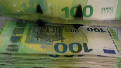 Money Counter Counting Euro Bills