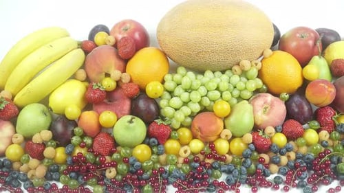 Colorful Assortment of Fresh Fruit Still Life