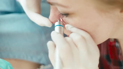 Close Up Medical Treatment in a Clinic