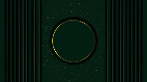 Luxury Green Background with Particles Loop Background
