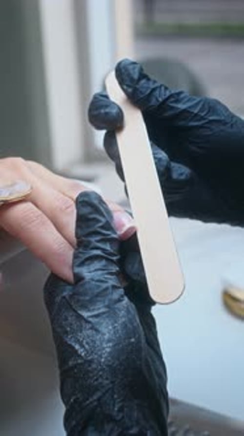 Shaping Nails with Hand File