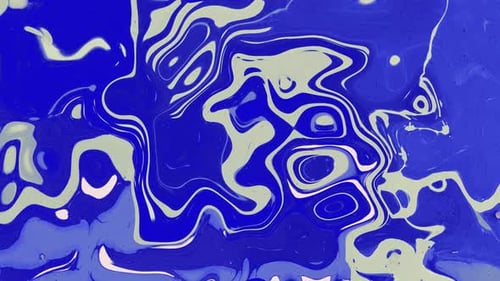 Abstract Fluid Blue Paint Swirl Background Loop