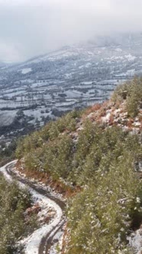 Snowy Mountain Landscape