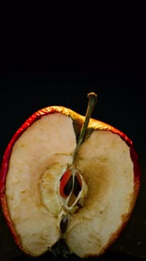 Timelapse pudre la manzana roja