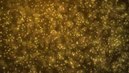 glittering christmas background with gold snowflakes