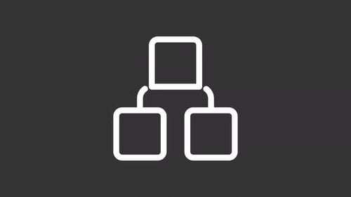 Animated Hierarchical Diagram Connecting and Disconnecting Blocks