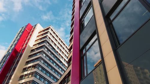 Modern Architecture Under a Blue Sky in the City