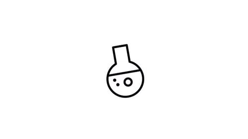 Science Lab Flask Bubbling Flat Design Line Art Animation