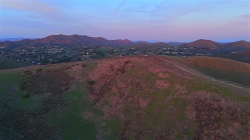 Stunning Aerial Views of Malibu Mountains at Sunset in Californias Beautiful Wilderness