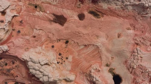 Aerial view of rock formations, United States.