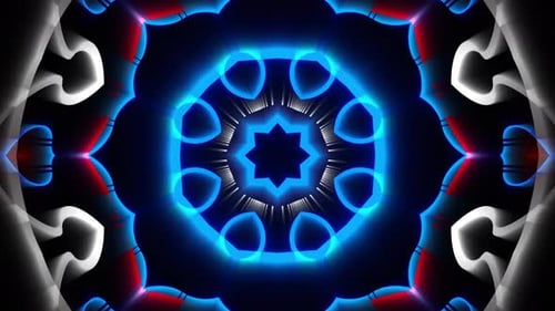 Vibrant Abstract Kaleidoscope Geometric Pattern Background