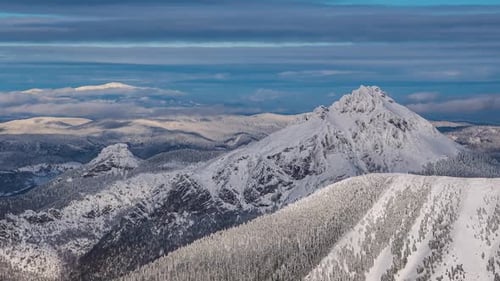 Clouds and Shadows Motion Winter Alps Mountain