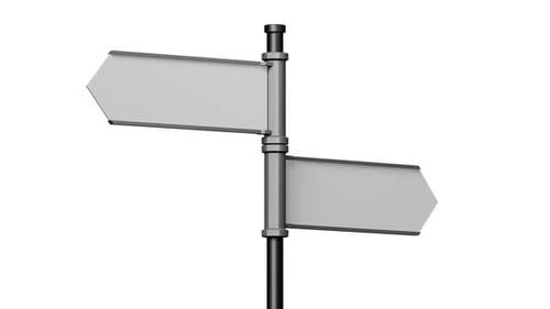 Blank Directional Street Sign for Customization