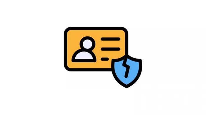 Animated Id card line art icon with name and sign, Elements Motion ...