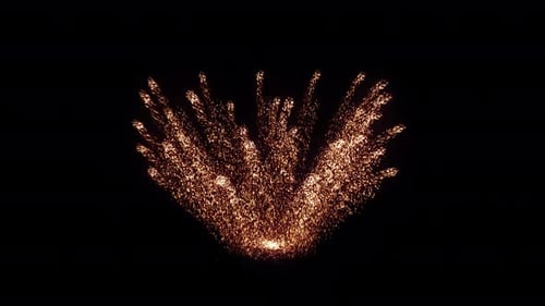 Golden Sparkle Particle Burst Logo Reveal