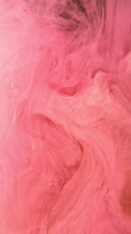 Swirling Pink Abstract Colors in Water