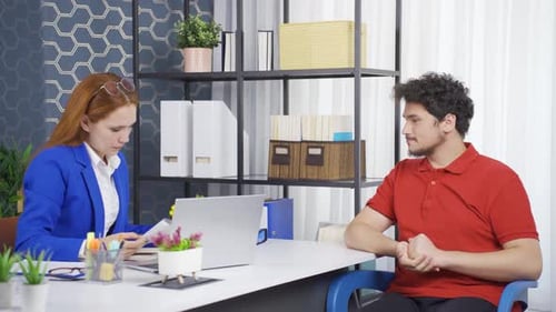 Intern applying for a job. Student job application.