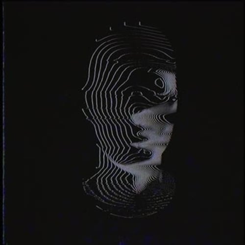 Abstract Glitch Human Head Profile Line Animation