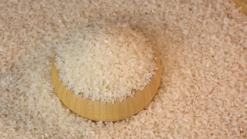 Bowl of White Rice Close Up