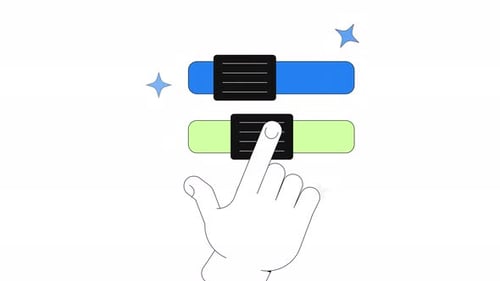 L'interaction de la main avec les curseurs active l'animation de l'interface utilisateur d'intégration en 2D