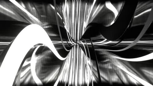 White Neon Circle Moving Background Vj Loop In HD