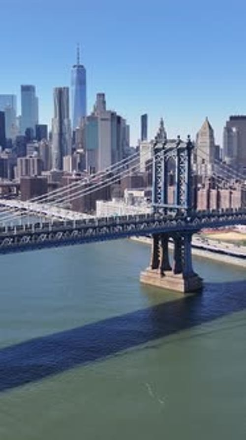Manhattan Bridge At Manhattan In New York United States.