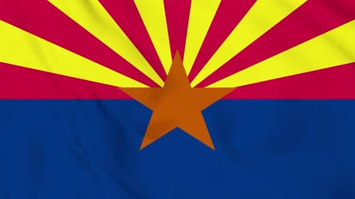 Arizona flag animated 4k.