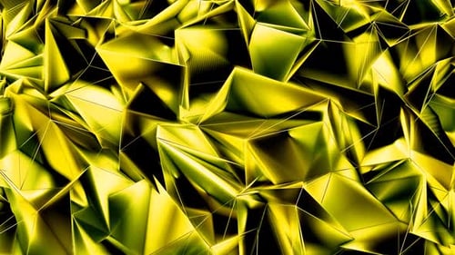 Abstract Golden Geometric Shapes Background Loop
